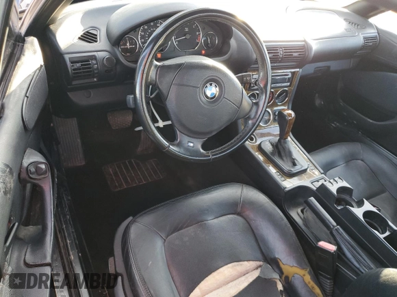 2001 BMW Z3 3.0 with VIN WBACN53451LL46309, listed as a Copart auction lot 88944085 with 159,449 mi miles and Salvage title. Bid and sale history available at DreamBid. Image 8.