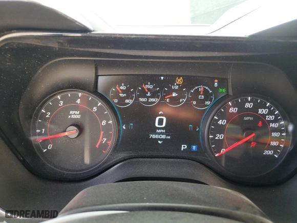 2016 Chevrolet Camaro 2SS with VIN 1G1FH1R75G0141349, listed as a Copart auction lot 43521245 with 76,608 mi miles and Salvage Title. Bid and sale history available at carsss.com. Image 9.