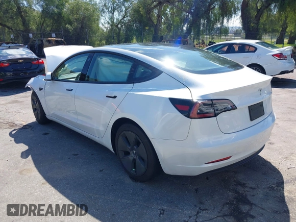 2023 Tesla Model 3 with VIN 5YJ3E1EA4PF462627, listed as a IAAI auction lot 41750103 with 38,463 mi miles and . Bid and sale history available at carsss.com. Image 3.