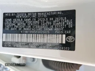 2015 Toyota Camry XLE with VIN 4T1BF1FK5FU025625, listed as a Copart auction lot 51364435 with 99,607 mi miles and Salvage Title. Bid and sale history available at carsss.com. Image 12.