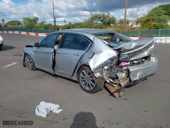 2015 Honda Accord Sedan Sport with VIN 1HGCR2F53FA060487, listed as a IAAI auction lot 41350122 with 153,940 mi miles. Bid and sale history available at carsss.com. Image 3.