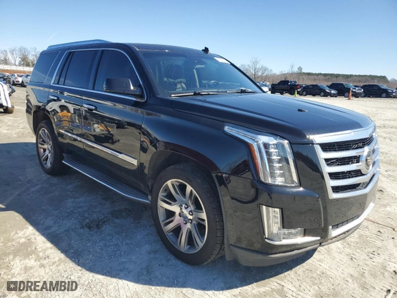 2015 Cadillac Escalade Luxury with VIN 1GYS4BKJ8FR235856, listed as a Copart auction lot 45348475 with 126,602 mi miles and Salvage Title. Bid and sale history available at carsss.com. Image 4.