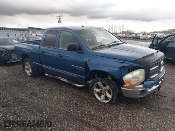 2006 Dodge 1500 SLT with VIN 1D7HU18N36S693713, listed as a IAAI auction lot 41319103 with 150,331 mi miles. Bid and sale history available at carsss.com. Image 1.