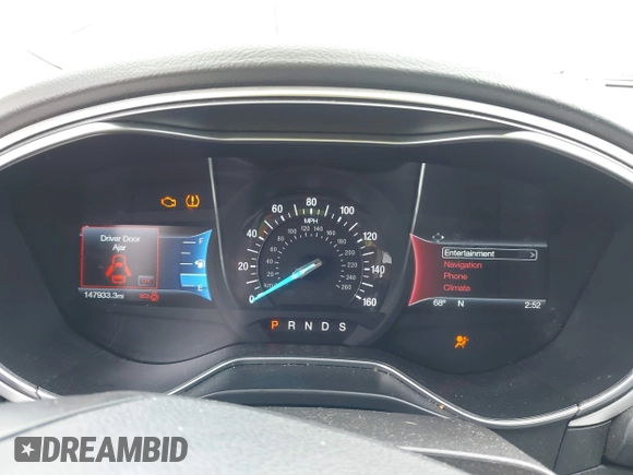 2016 Ford Fusion SE с VIN 3FA6P0HDXGR341001, выставлен на аукционе IAAI как лот 42220300 с пробегом 147 933 миль миль и . История ставок и продаж доступна на DreamBid. Изображение 7.