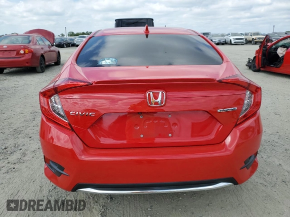 2020 Honda Civic Sedan Touring with VIN 2HGFC1F91LH683003, listed as a Copart auction lot 53839085 with 34,999 mi miles and Salvage Title. Bid and sale history available at carsss.com. Image 6.