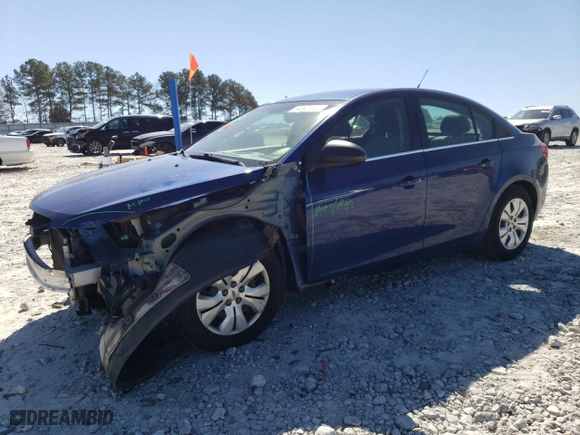 2012 Chevrolet Cruze LS with VIN 1G1PC5SH3C7105805, listed as a Copart auction lot 46907325 with 166,484 mi miles and Salvage Title. Bid and sale history available at carsss.com. Image 1.