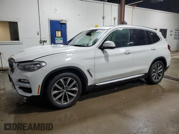 2019 BMW X3 xDrive30i with VIN 5UXTR9C59KLP97427, listed as a Copart auction lot 49722595 with 0 mi miles and Salvage Title. Bid and sale history available at carsss.com. Image 1.