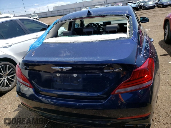 2021 Genesis G70 2.0T with VIN KMTG64LA7MU078414, listed as a Copart auction lot 71033724 with 47,281 mi miles and Clean Title. Bid and sale history available at carsss.com. Image 6.