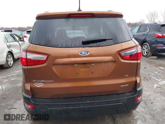 2020 Ford EcoSport SE with VIN MAJ6S3GL2LC376892, listed as a IAAI auction lot 41655638 with 56,710 mi miles and . Bid and sale history available at DreamBid. Image 17.
