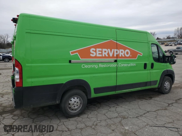 2023 Ram ProMaster Cargo with VIN 3C6MRVJG4PE507234, listed as a Copart auction lot 44520365 with Not Provided miles and Salvage Title. Bid and sale history available at DreamBid. Image 3.