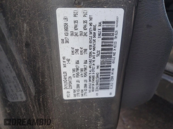2002 Dodge 1500 with VIN 3D3HU18NX2G150443, listed as a Copart auction lot 87761855 with 131,426 mi miles and Salvage Title. Bid and sale history available at carsss.com. Image 12.