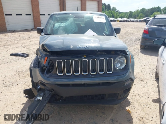 2018 Jeep Renegade Sport with VIN ZACCJBAB1JPJ57230, listed as a IAAI auction lot 42083023 with 87,355 mi miles and . Bid and sale history available at DreamBid. Image 12.