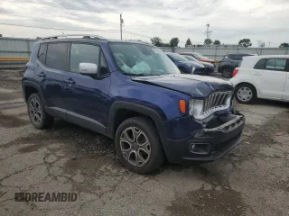 2017 Jeep Renegade Limited with VIN ZACCJBDBXHPE88574, listed as a Copart auction lot 61728625 with 106,116 mi miles and Salvage title. Bid and sale history available at DreamBid. Image 4.