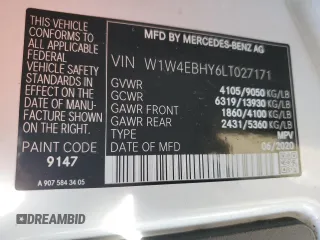 2020 Mercedes-Benz Sprinter with VIN W1W4EBHY6LT027171, listed as a Copart auction lot 81940354 with Not Provided miles and Salvage Title. Bid and sale history available at DreamBid. Image 12.