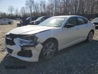 2021 Acura TLX Technology with VIN 19UUB5F48MA006715, listed as a Copart auction lot 49398855 with 47,730 mi miles and Salvage title. Bid and sale history available at DreamBid. Image 1.
