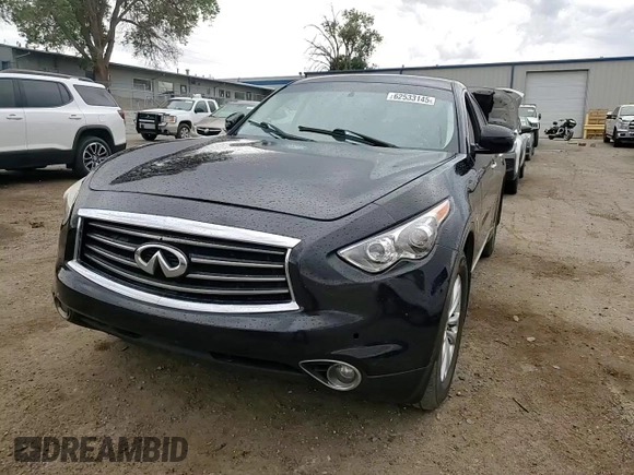 2013 Infiniti FX with VIN JN8CS1MU8DM141623, listed as a Copart auction lot 62533145 with 160,602 mi miles and Salvage title. Bid and sale history available at DreamBid. Image 14.