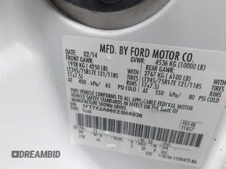 2014 Ford F-250 XL with VIN 1FT7X2A66EEB68938, listed as a IAAI auction lot 41548626 with 130,503 mi miles and . Bid and sale history available at DreamBid. Image 9.