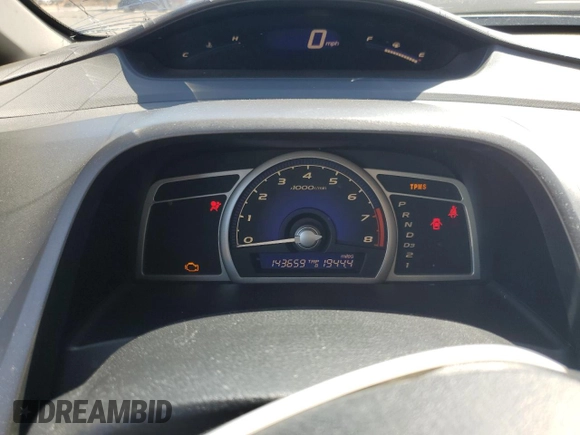 2010 Honda Civic LX with VIN 2HGFA1F51AH306669, listed as a Copart auction lot 50450825 with 143,659 mi miles and Salvage Title. Bid and sale history available at DreamBid. Image 9.