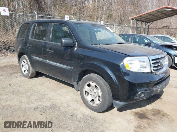 2014 Honda Pilot LX with VIN 5FNYF4H22EB015512, listed as a IAAI auction lot 41753515 with 152,287 mi miles and . Bid and sale history available at DreamBid. Image 1.