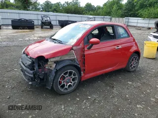 2012 FIAT 500 Sport with VIN 3C3CFFBR2CT201145, listed as a Copart auction lot 62667155 with 120,666 mi miles and Salvage title. Bid and sale history available at DreamBid. Image 1.