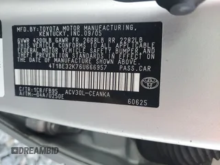 2006 Toyota Camry STD with VIN 4T1BE32K76U666957, listed as a Copart auction lot 51637265 with 303,409 mi miles and Salvage Title. Bid and sale history available at DreamBid. Image 12.