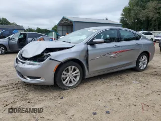 2015 Chrysler 200 Limited with VIN 1C3CCCAB0FN661078, listed as a Copart auction lot 61060335 with 123,845 mi miles and Salvage title. Bid and sale history available at DreamBid. Image 1.