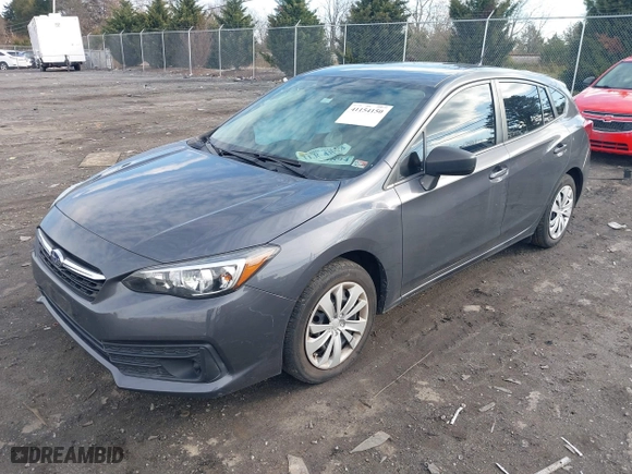 2020 Subaru Impreza with VIN 4S3GTAA66L1714762, listed as a IAAI auction lot 41154150 with 63,009 mi miles. Bid and sale history available at carsss.com. Image 2.