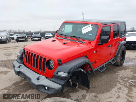 2020 Jeep Wrangler Unlimited Sport z VIN 1C4HJXDN8LW184653, wystawiony jako IAAI lot #41560198 z przebiegiem 64 880 mil mil oraz . Historia ofert i sprzedaży dostępna na DreamBid. Obrazek 18.
