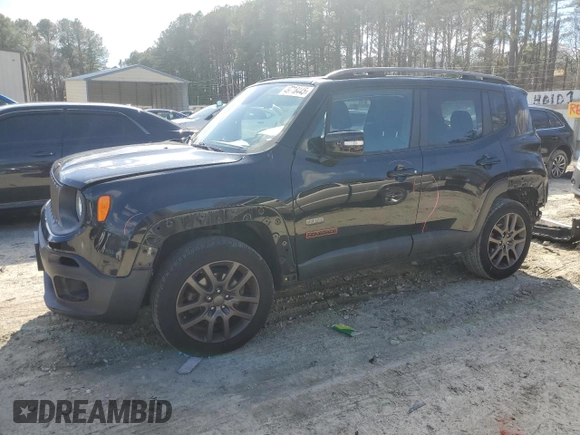 2016 Jeep Renegade Latitude with VIN ZACCJBBT7GPD24726, listed as a Copart auction lot 49718445 with 84,819 mi miles and Salvage Title. Bid and sale history available at carsss.com. Image 1.