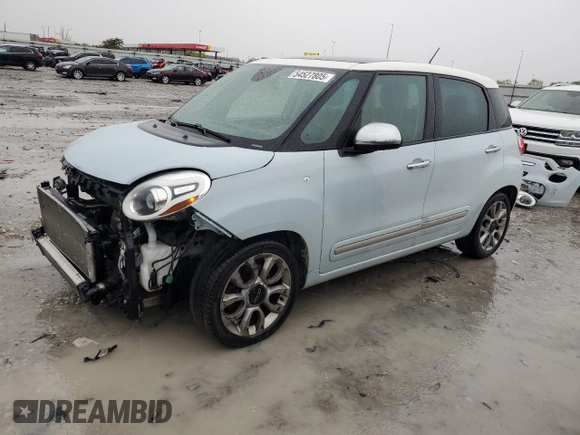 2014 FIAT 500L Lounge z VIN ZFBCFACH4EZ007705, wystawiony jako Copart lot #54527805 z przebiegiem 176 387 mil mil oraz Szkoda całkowita • Salvage title. Historia ofert i sprzedaży dostępna na DreamBid. Obrazek 1.