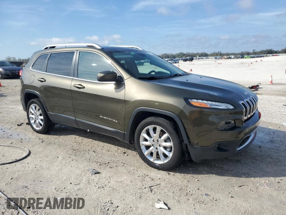 2016 Jeep Cherokee Limited with VIN 1C4PJLDS9GW125918, listed as a Copart auction lot 42929645 with 123,055 mi miles and Salvage title. Bid and sale history available at DreamBid. Image 4.