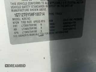 2017 GMC Sierra 2500HD SLT with VIN 1GT12TEY5HF180714, listed as a Copart auction lot 73721334 with 0 mi miles and Non Repairable. Bid and sale history available at carsss.com. Image 10.