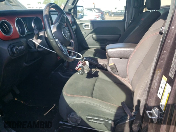 2019 Jeep Wrangler Unlimited Rubicon with VIN 1C4HJXFG2KW662384, listed as a Copart auction lot 54538255 with 78,568 mi miles and Salvage title. Bid and sale history available at DreamBid. Image 7.