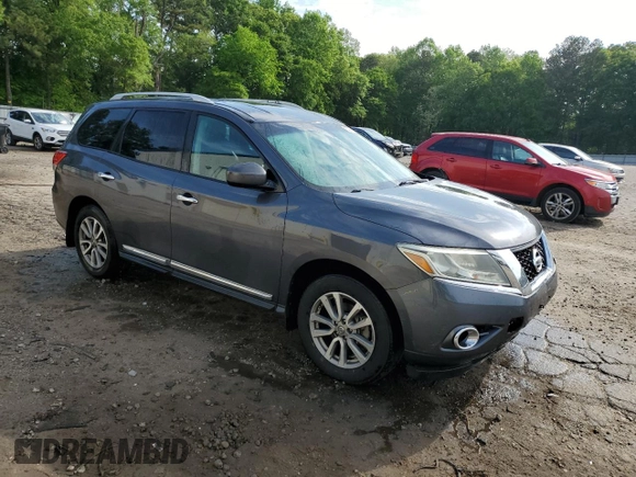 2013 Nissan Pathfinder SL with VIN 5N1AR2MN9DC622821, listed as a Copart auction lot 53976185 with 231,481 mi miles and Salvage Title. Bid and sale history available at DreamBid. Image 4.