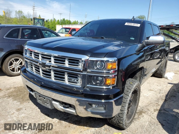 2015 Chevrolet Silverado 1500 LTZ with VIN 3GCUKSEC5FG317867, listed as a Copart auction lot 50951014 with 132,861 mi miles and Salvage Title. Bid and sale history available at carsss.com. Image 1.