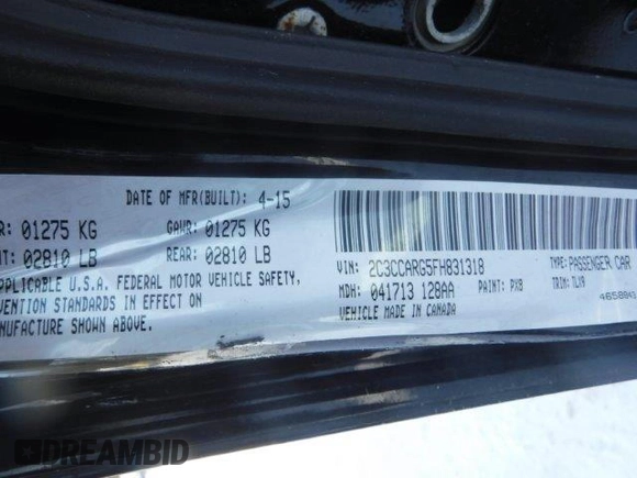 2015 Chrysler 300 Limited with VIN 2C3CCARG5FH831318, listed as a Copart auction lot 44466415 with 145,631 mi miles and Salvage Title. Bid and sale history available at carsss.com. Image 9.
