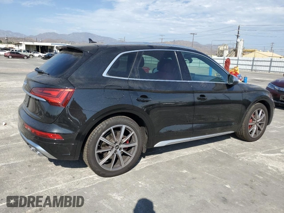 2021 Audi SQ5 Premium Plus with VIN WA1B4AFY6M2007961, listed as a Copart auction lot 64524764 with 23,822 mi miles and Salvage Title. Bid and sale history available at DreamBid. Image 3.