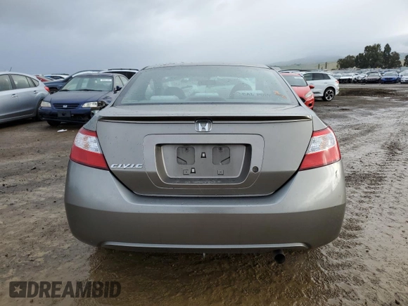 2008 Honda Civic Cpe LX with VIN 2HGFG12608H580565, listed as a Copart auction lot 51123905 with 163,608 mi miles and Salvage Title. Bid and sale history available at carsss.com. Image 6.