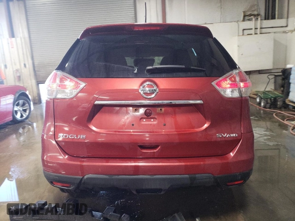 2016 Nissan Rogue SV with VIN KNMAT2MV6GP689816, listed as a Copart auction lot 42986025 with 49,300 mi miles and Salvage Title. Bid and sale history available at carsss.com. Image 6.