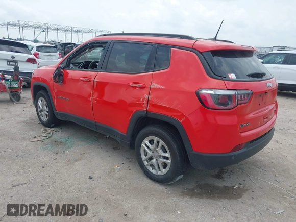 2018 Jeep Compass Sport with VIN 3C4NJCAB0JT461627, listed as a IAAI auction lot 42279936 with 126,930 mi miles and . Bid and sale history available at DreamBid. Image 3.