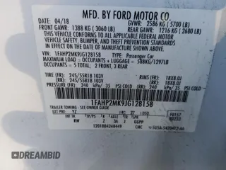 2018 Ford Police Interceptor with VIN 1FAHP2MK9JG128158, listed as a Copart auction lot 82578064 with 105,461 mi miles and Salvage title. Bid and sale history available at DreamBid. Image 13.