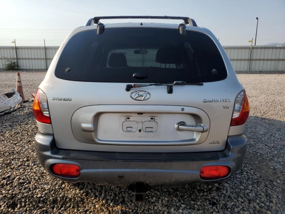 2003 Hyundai Santa Fe GLS with VIN KM8SC73D43U460083, listed as a Copart auction lot 70060594 with 0 mi miles and Salvage Title. Bid and sale history available at carsss.com. Image 6.