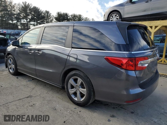 2019 Honda Odyssey EX-L with VIN 5FNRL6H78KB077870, listed as a Copart auction lot 45572505 with 88,417 mi miles and Salvage Title. Bid and sale history available at carsss.com. Image 2.