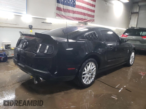 2012 Ford Mustang V6 Premium with VIN 1ZVBP8AM2C5221267, listed as a Copart auction lot 46583785 with 104,654 mi miles and Salvage Title. Bid and sale history available at carsss.com. Image 3.