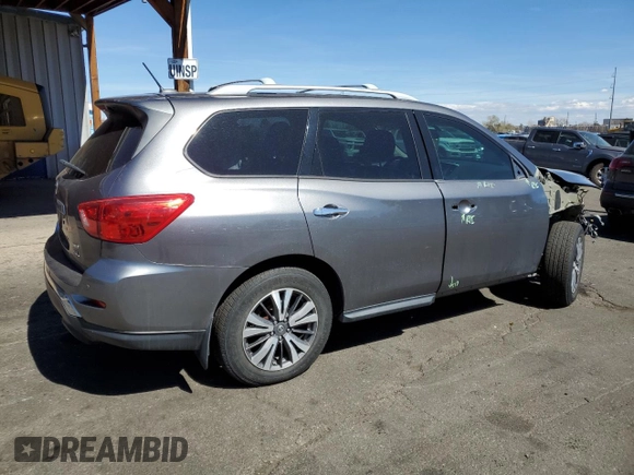 2017 Nissan Pathfinder SL with VIN 5N1DR2MM3HC646459, listed as a Copart auction lot 50371155 with 72,420 mi miles and Salvage Title. Bid and sale history available at DreamBid. Image 3.