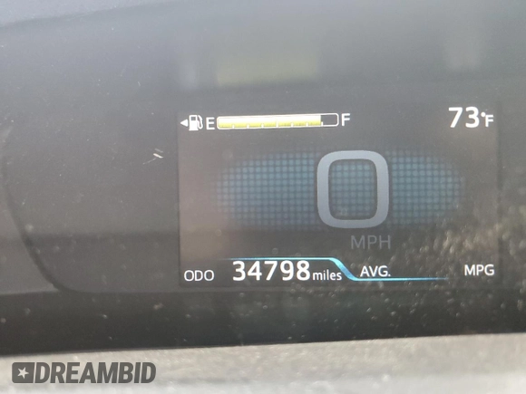 2021 Toyota Prius LE with VIN JTDKAMFP3M3175140, listed as a Copart auction lot 59325875 with 34,798 mi miles and Salvage title. Bid and sale history available at DreamBid. Image 9.