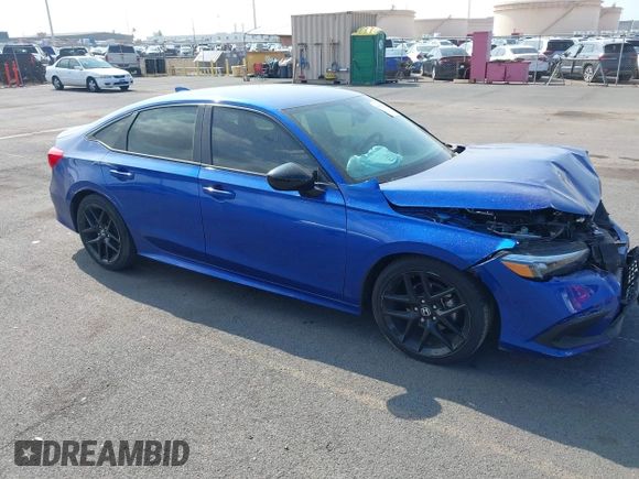 2023 Honda Civic Sport with VIN 2HGFE2F52PH508391, listed as a IAAI auction lot 41907096 with 19,485 mi miles and . Bid and sale history available at DreamBid. Image 1.