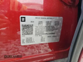 2020 Buick Enclave Preferred with VIN 5GAERAKW4LJ143858, listed as a Copart auction lot 69253934 with 43,667 mi miles and Clean Title. Bid and sale history available at DreamBid. Image 13.