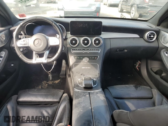 2020 Mercedes-Benz C 63 AMG with VIN 55SWF8GBXLU330652, listed as a Copart auction lot 43168595 with Not provided miles and Salvage title. Bid and sale history available at DreamBid. Image 8.