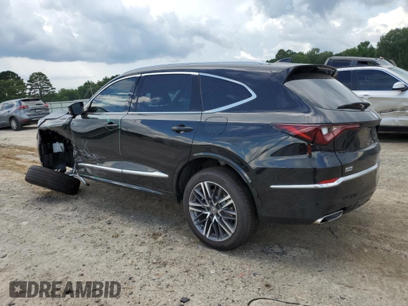 2025 Acura MDX Advance with VIN 5J8YE1H89SL024448, listed as a Copart auction lot 63083325 with 2,697 mi miles and Salvage title. Bid and sale history available at DreamBid. Image 2.